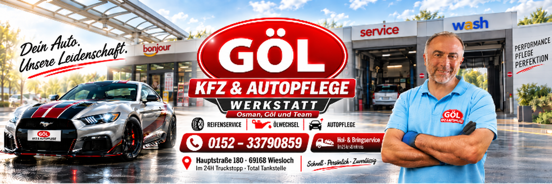 GÖL KFZ Werkstatt Service Wiesloch Total Tankstelle Autohof