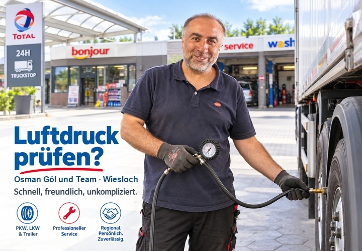 Luftdruck prüfen bei LKW und Transporter bei Osman Göl und Team in Wiesloch